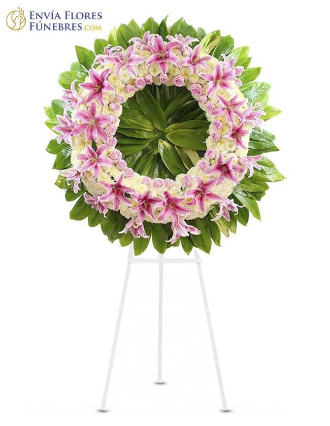 Corona Fúnebre con parante 150