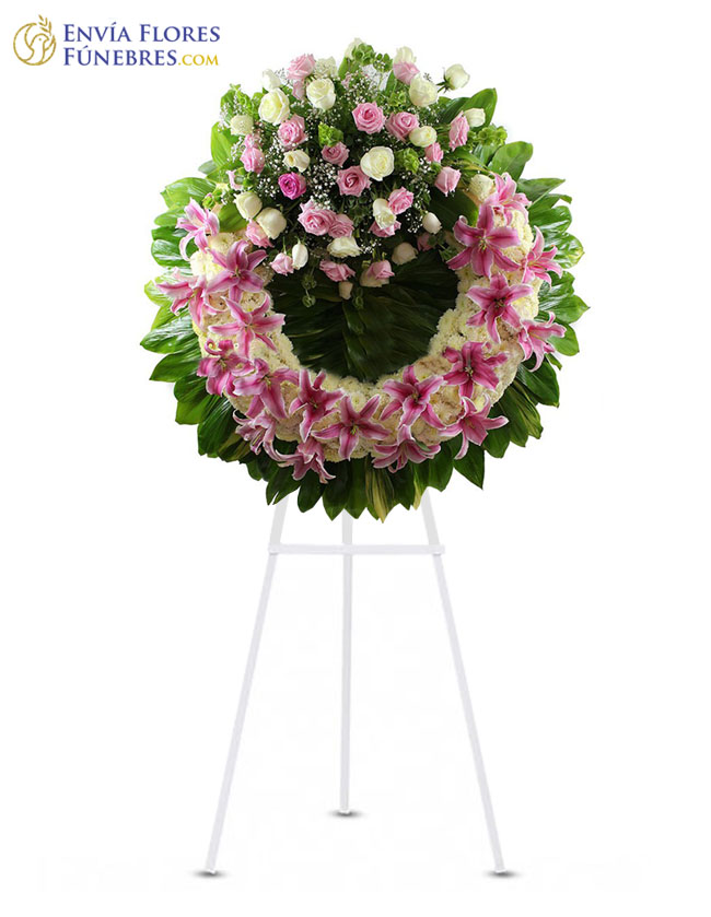 Corona Fúnebre con parante 105