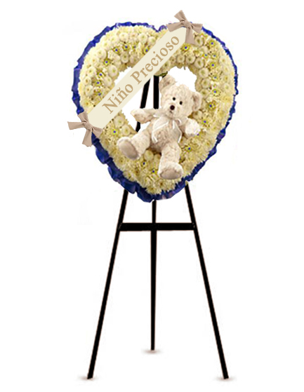 Corazón Fúnebre de Flores para Funeral