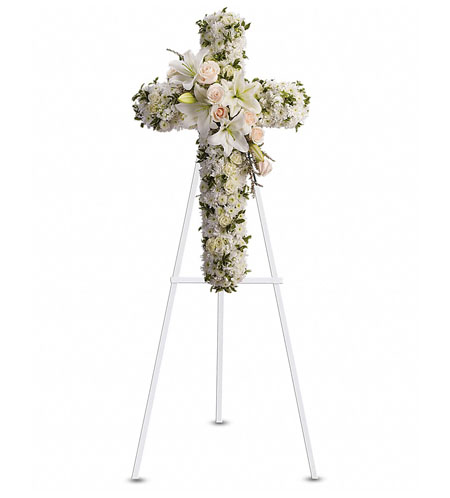 Cruz Fúnebre con Rosas para Funeral