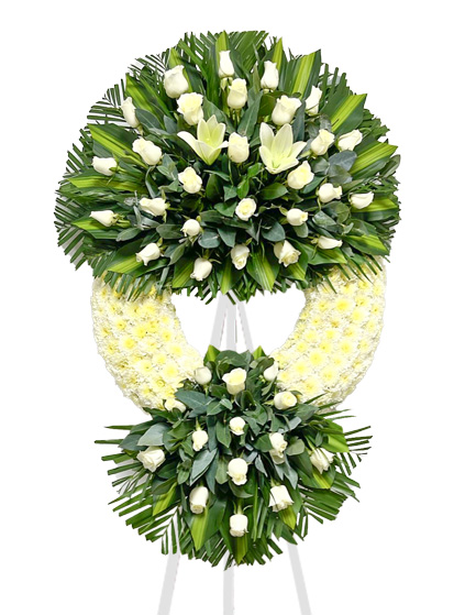Corona Fúnebre con parante 25