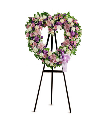 Corazón Fúnebre con Claveles Blancos