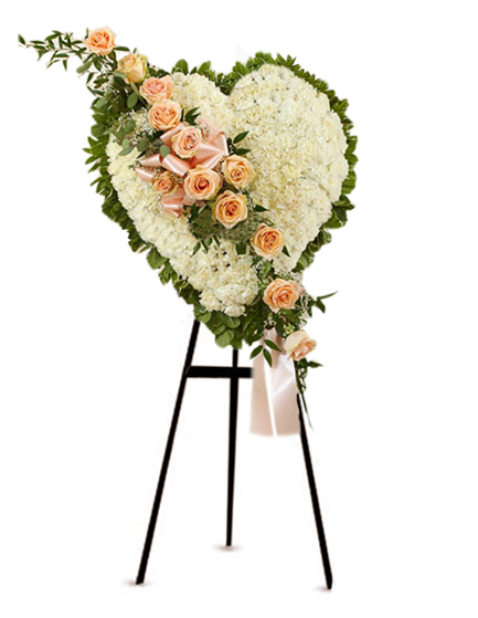 Corazón Fúnebre con Flores Naturales