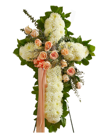Cruz Fúnebre con Flores Naturales